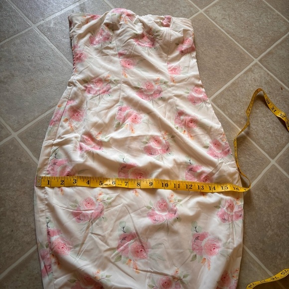 Oh Polly Cream Strapless Bodycon Dress - Picture 8 of 14